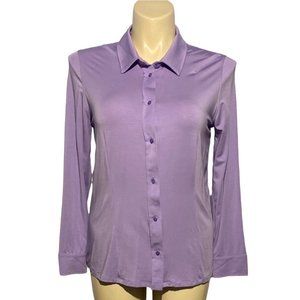 Madeleine Shirt 14 Lavender Purple Button Super Soft‎ Long Sl Career Casual